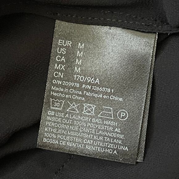 💟H&M💟NWOT THE WHITE LOTUS COLLECTION Black Ruffled Mini Dress M - Picture 7 of 7